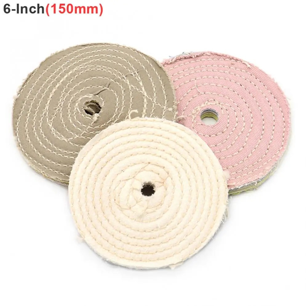 Полировальное колесо 6 дюймов хлопковая ткань зеркальная полировка буферная