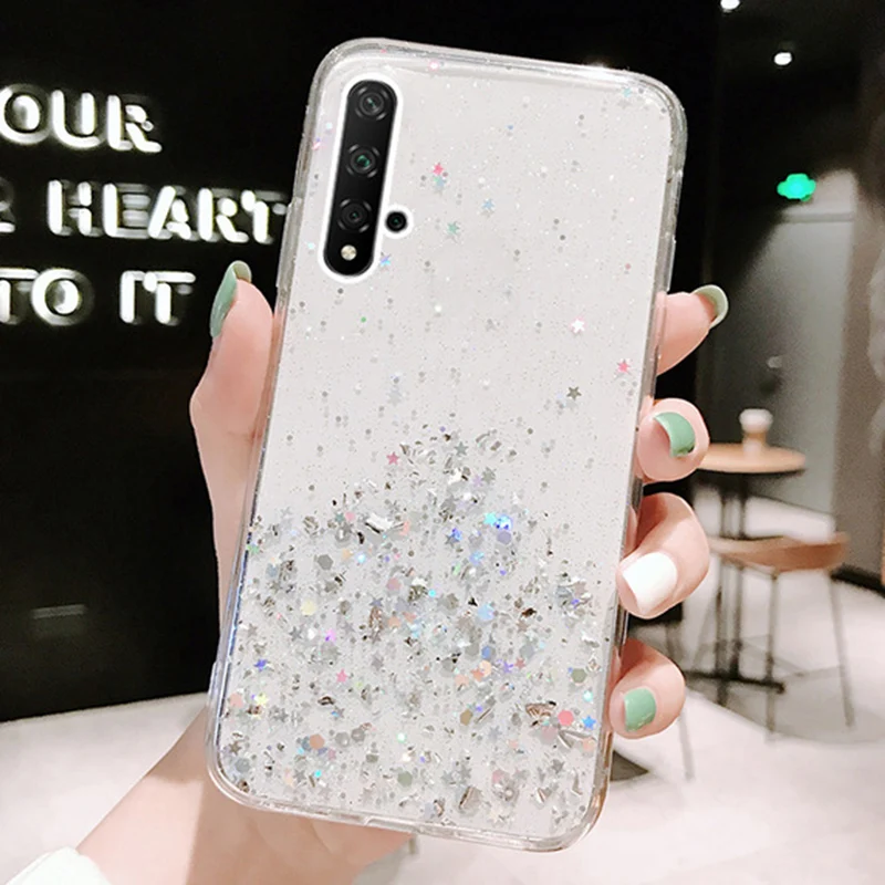 Блестящий Мягкий Прозрачный чехол с блестками для Samsung S8 S9 S10 Plus Note 8 9 10 A10 A20 A50 A70 |