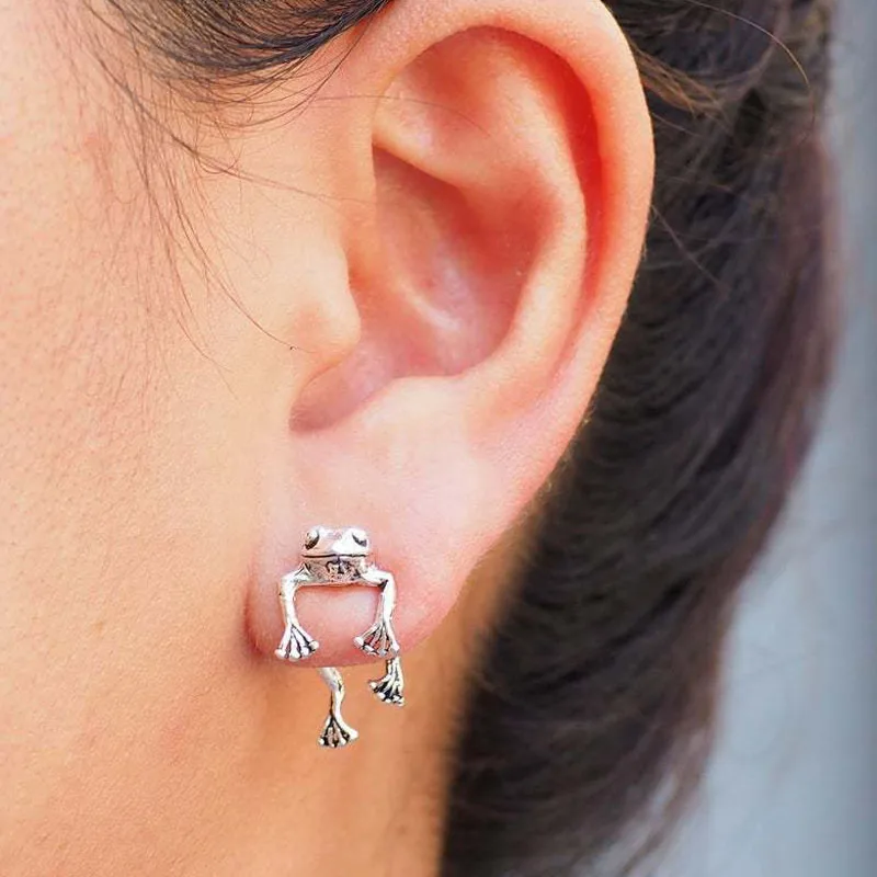 

Cute Frog Stud Earrings For Women Girls Animal Gothic Ear Stud Earrings Piercing Female 2022 Korean Jewelry Earring Party Gifts