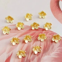 20 pcslot small flower buttons box jewelry metal snap buttons gold color button decorative diy sewing accessories for clothes