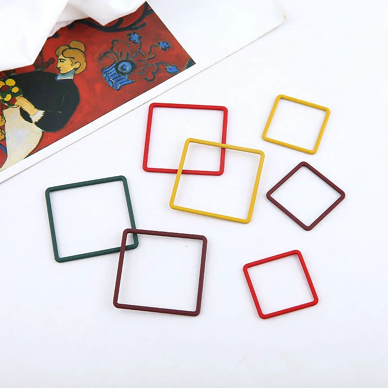 Резиновые разноцветные Геометрические Квадратные Плавающие Подвески подходят