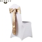 25 шт., свадебные повязки на стулья с галстуком-бабочкой