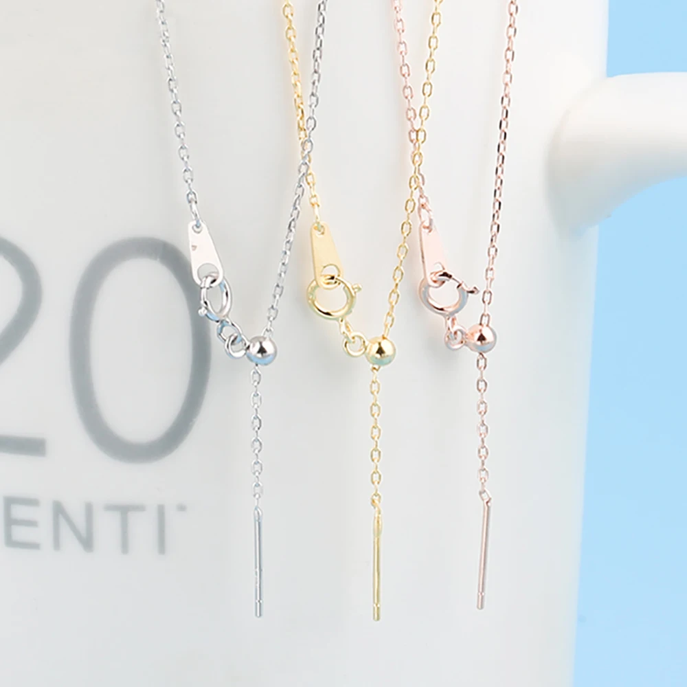 

JUJIE 316L Stainless Steel Adjustable Chain Necklace For Women 14K Gold Choker Necklaces Female Jewelry Wholesale/Dropshipping