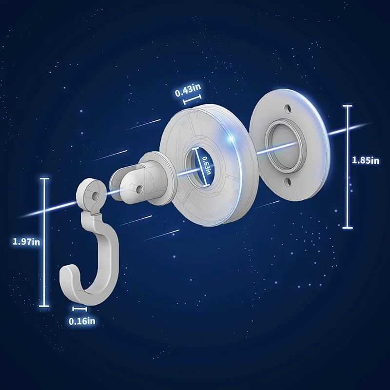 

12Pcs Adhesive Hooks Wall Hooks Hangers 360 Degree Rotating,Vertical Flip Wall Hooks, Waterproof Utility Hook Calendars