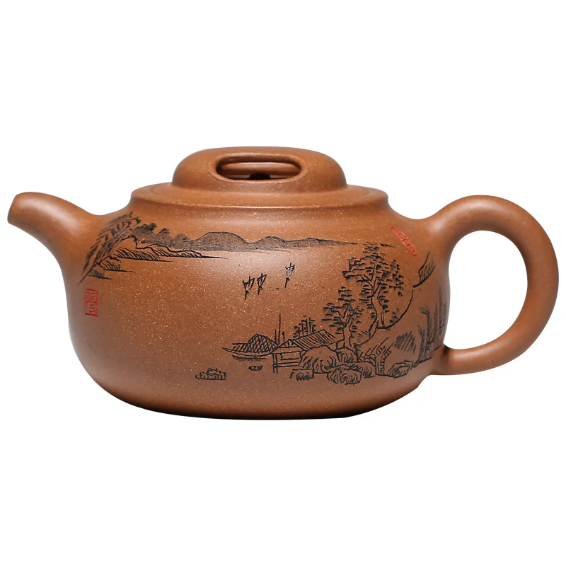 

Royal pot of yixing recommended the teapot famous kung fu tea set all hand pure ore mud cow cover retirement pot