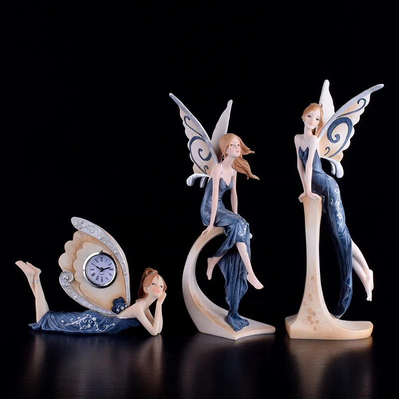Creative Gift Resin  Angel Elf Artificial Ornaments Crafts Home Decor Birthday Gift Fairy Figurines Dollhouse Garden Decoration