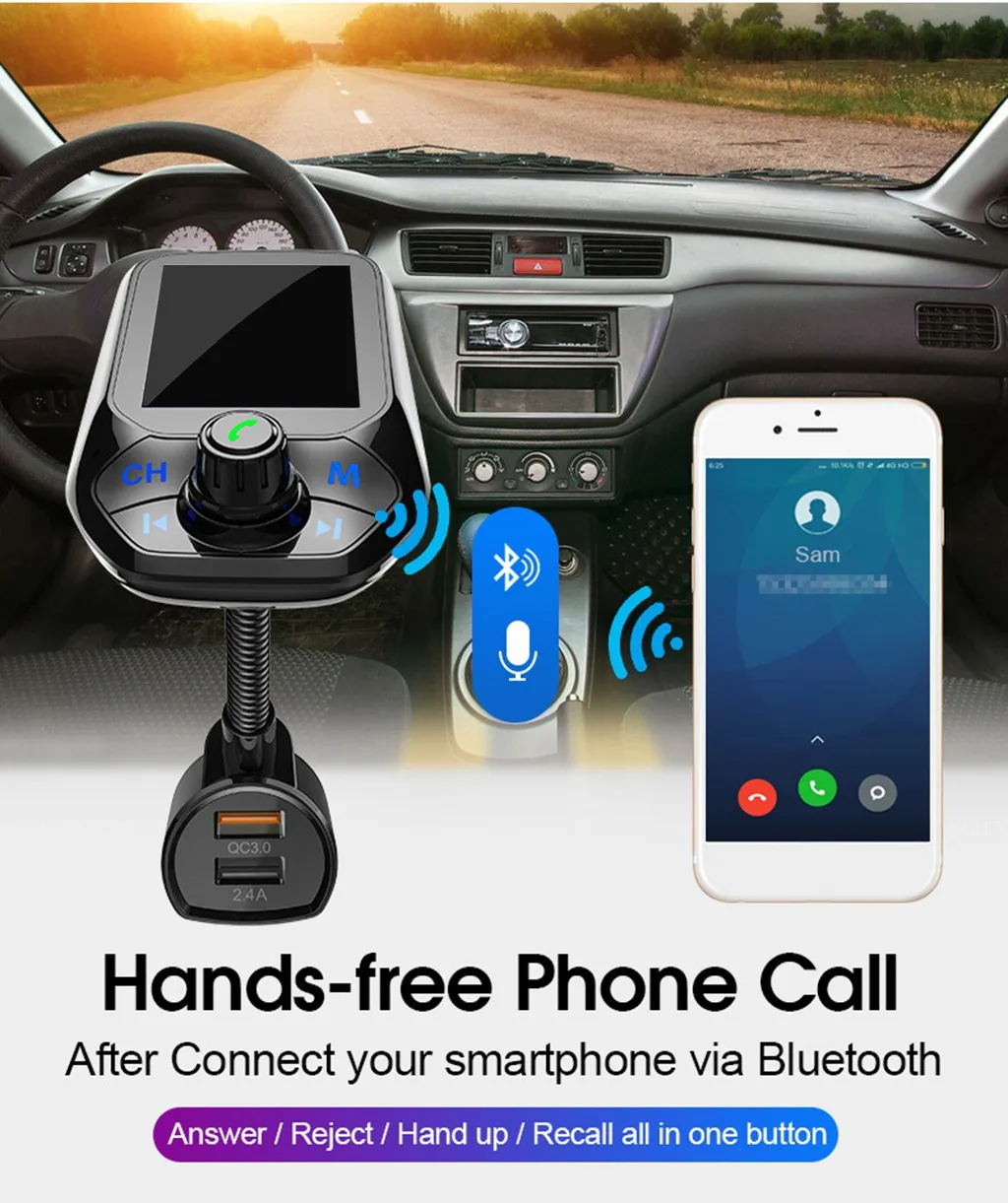 

USB 5.0 AUX Cable Transmitter Receiver 2-in-1 Wireless Audio Adapter