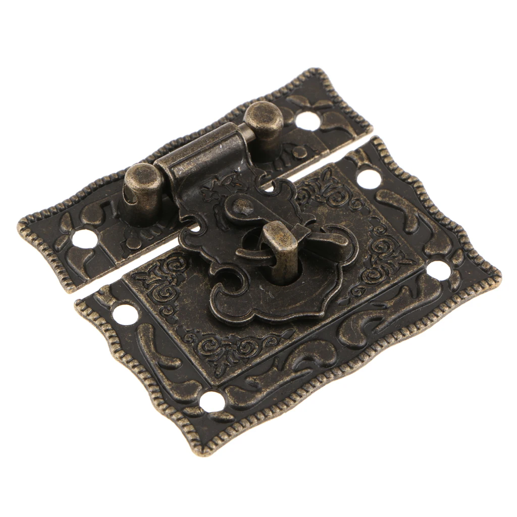 

Antique Style Hardware Bronze Metal Rectangle Clasp Latch 50mm X 40mm