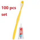 Набор одноразовых зубных щеток для путешествий, кемпинга, 50100 шт.