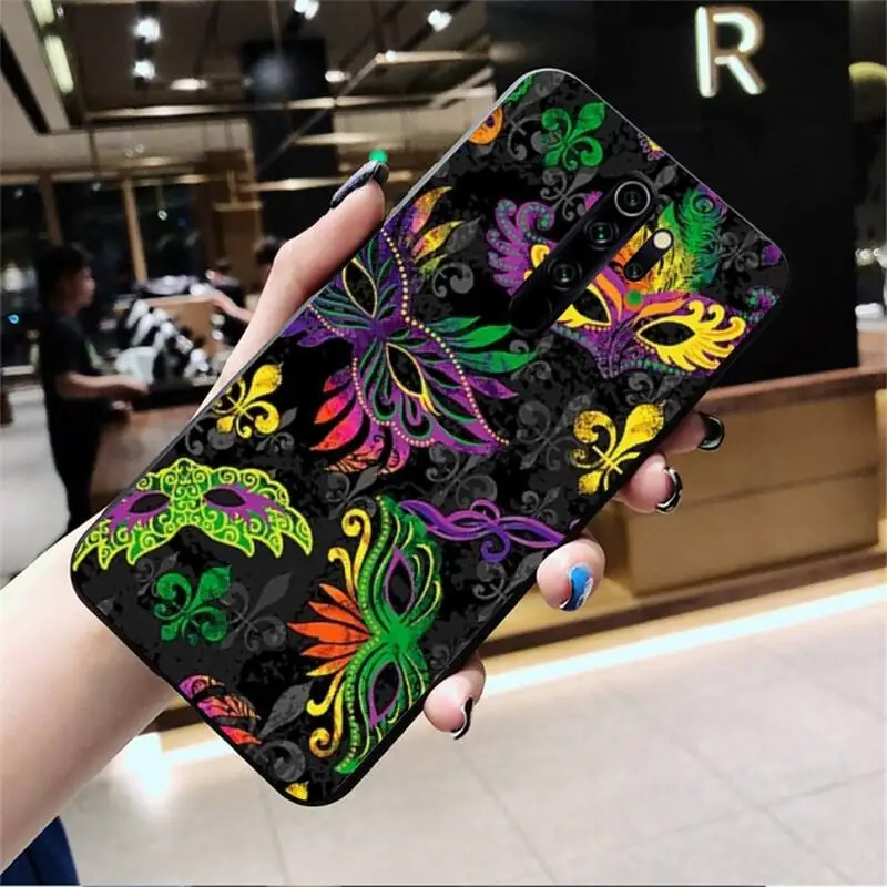 Чехол для телефона YJZFDYRM Fleur De Lis Gold Navy Redmi Note 9 8 8T 8A 7 6 6A Go Pro Max K20|Бамперы| |