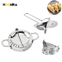 hoonra 2pcsset stainless steel dumpling maker wrapper mould press dough presser cutter jiaozi pie maker pastry tools kitchen
