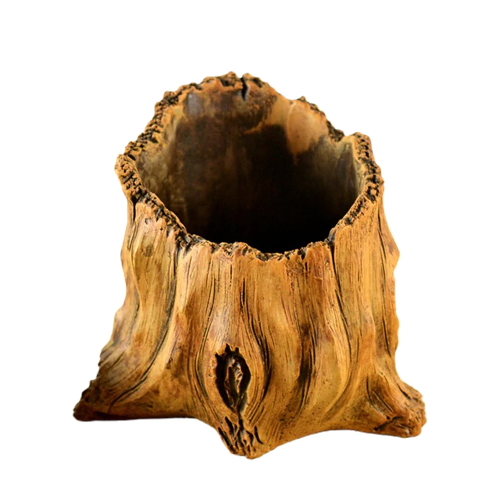 

Винтажные садовые горшки, корзина для растений, креативный домашний декор, имитация дерева в стиле ретро для посадки, ручная работа, держате...