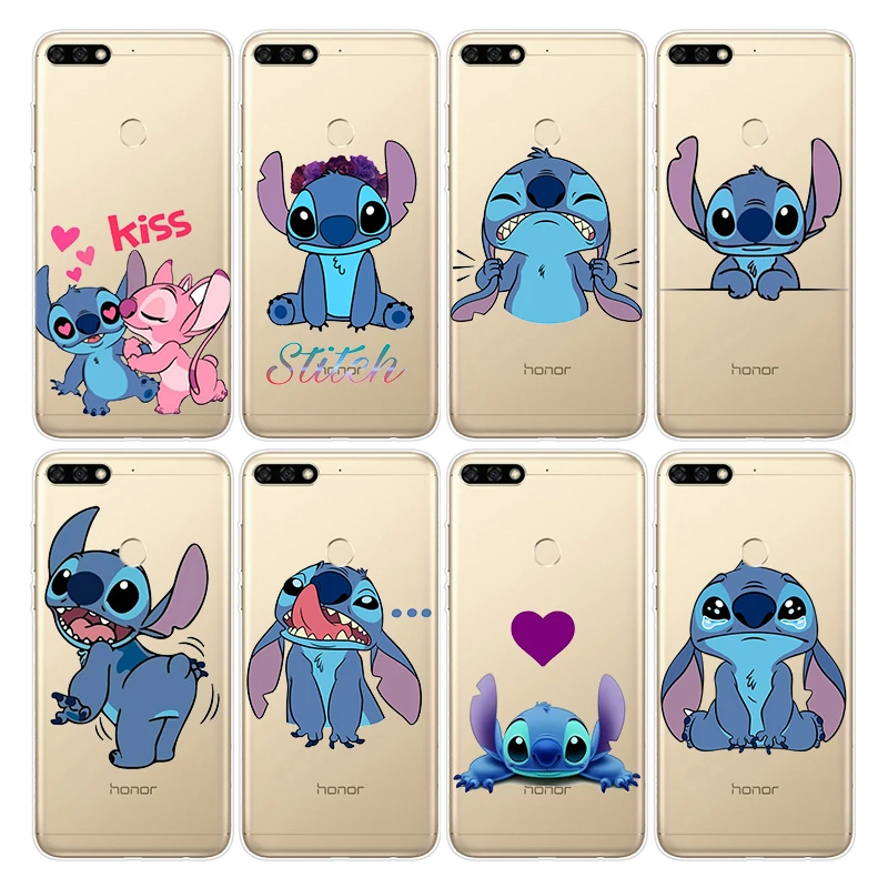 

Cartoon Lilo Stitch Disney Silicone Cover For Honor 10X 9X 8X MAX 20 10 9 8 8A 8C 8S Prime 7A Pro Lite Phone Case