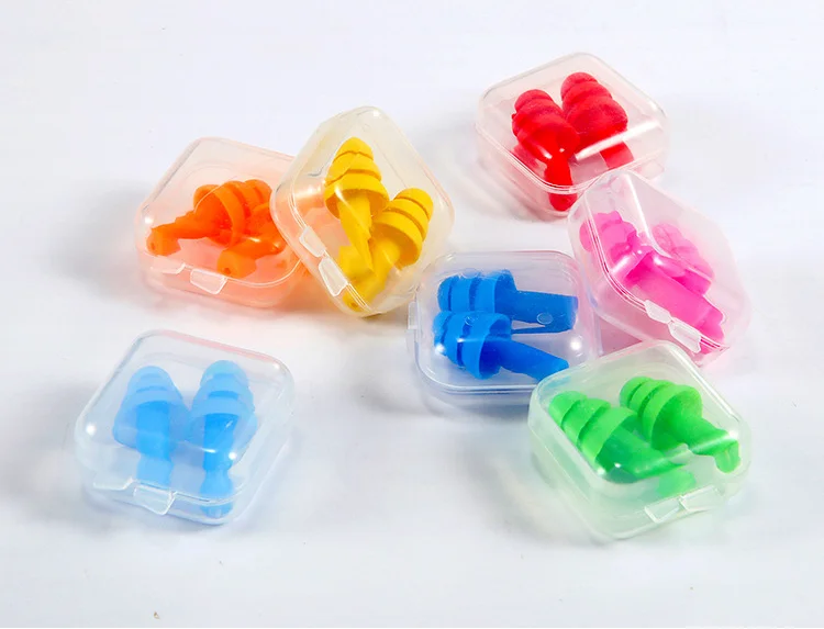 1 пара Многоразовые водонепроницаемые шумоподавляющие мягкие силиконовые