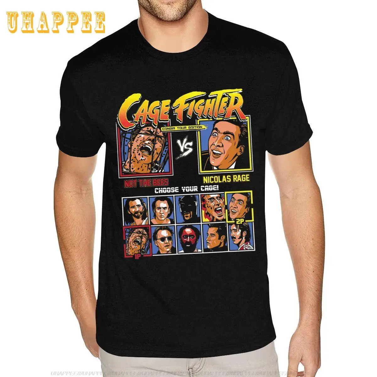 

Extra Large Cage Fighter Not The Bees Vs Nicolas Rage Choose Your Cage Tees Shirts Homme Basic Style Custom Short Sleeve T shirt
