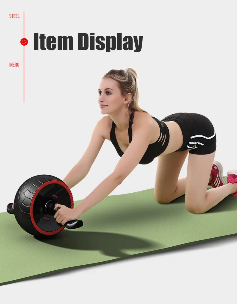 

Belly Wheel Mute Roller ABS Core Arms Abdominal Exercise For Body Equipment Trainer Training Shape Roller Back Supplies Fitness