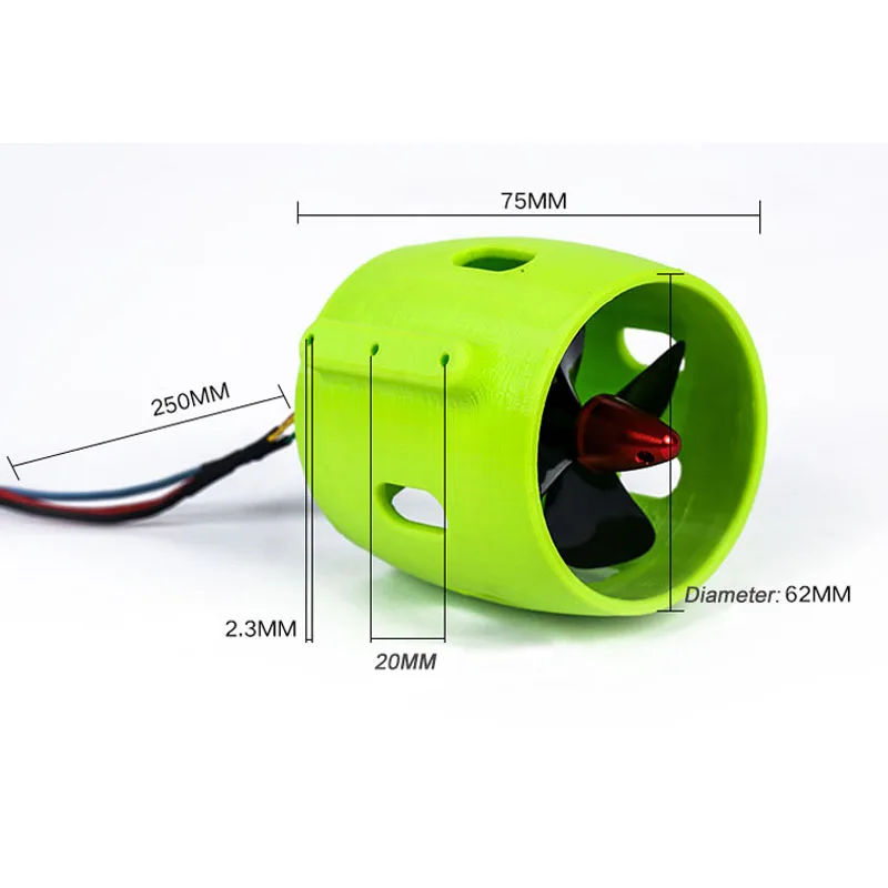 Радиоуправляемая лодка 12-24 В бесщеточный ROV Thruster Bait/Tug/Rescue CW CCW подводный двигатель