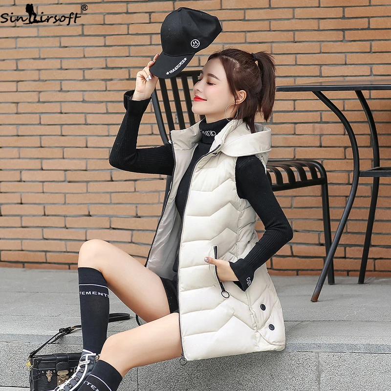2019 Autumn And Winter New Fashion Slim Cotton Down Jacket Gilet Women Casual Wild Light Multi-color Hooded Girl Vest Tide |