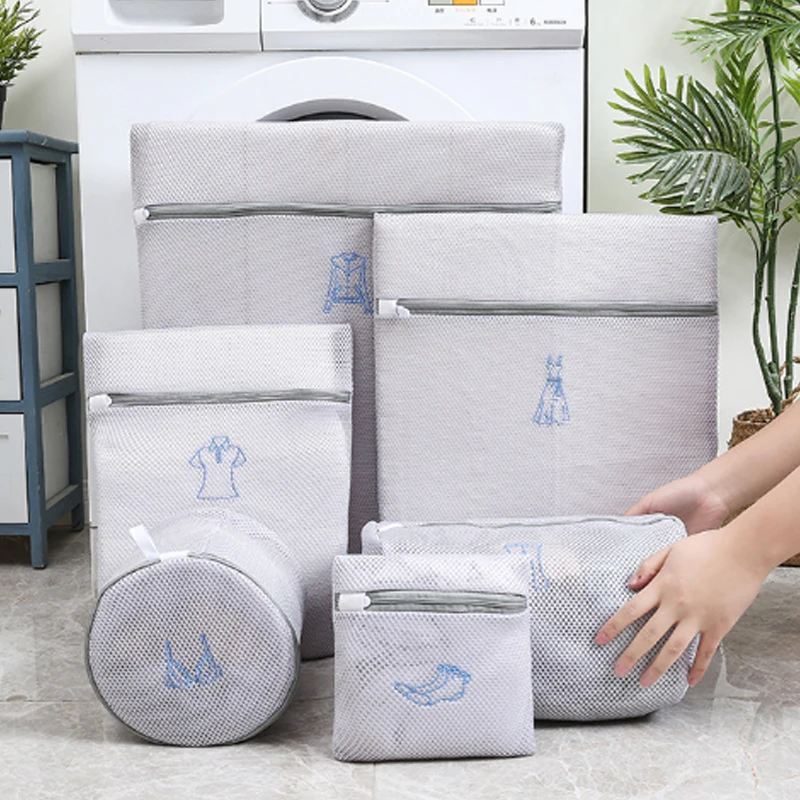 

Embroidery Laundry Bag Washing Machine Special Care Washing Bag Underwear Bra Thickening Large Anti-Deformation Washing Clothes