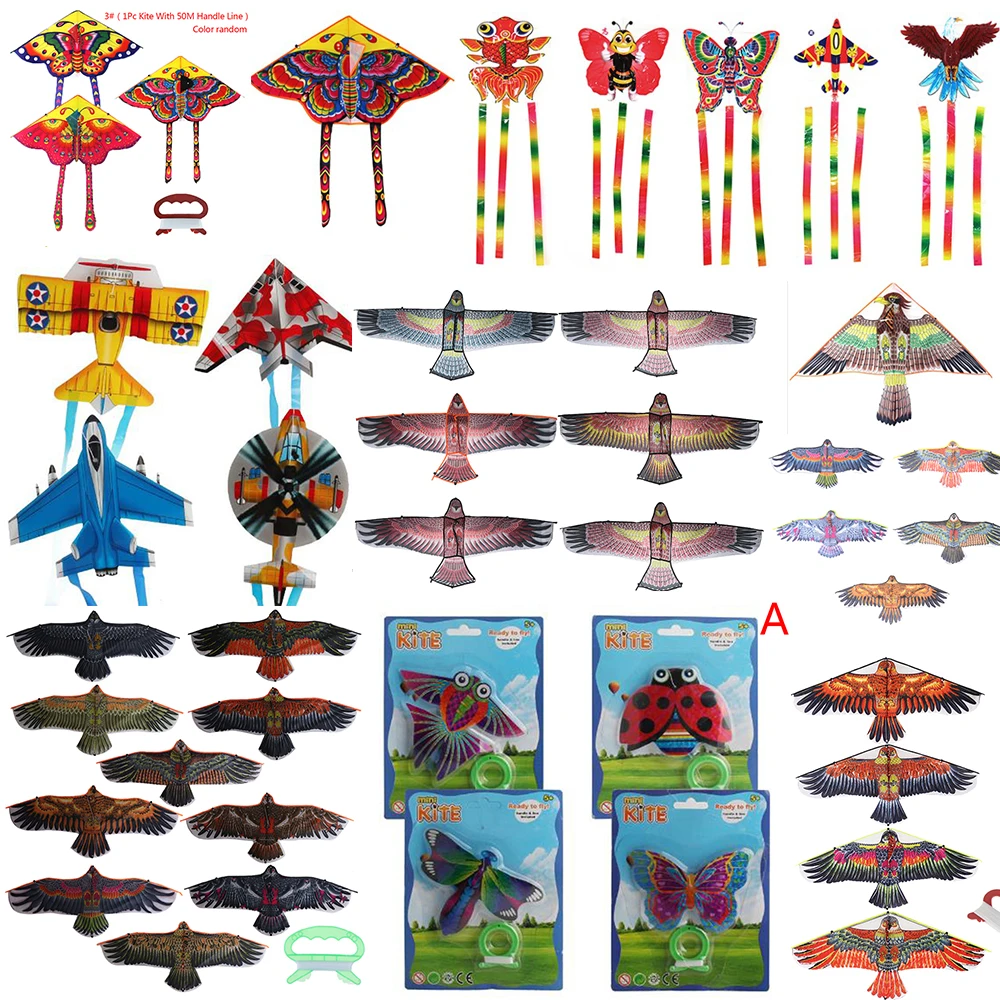 

Цветной Радужный змей-бабочка с длинным хвостом, нейлоновые уличные воздушные змеи, летающие игрушки для детей, кайт для серфинга, спортивн...