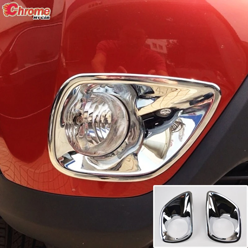 For Toyota RAV4 2013 2014 2015 Chrome Front Bumper Fog Light Lamp Foglight Cover Trim Molding Surround Decoration Car Styling