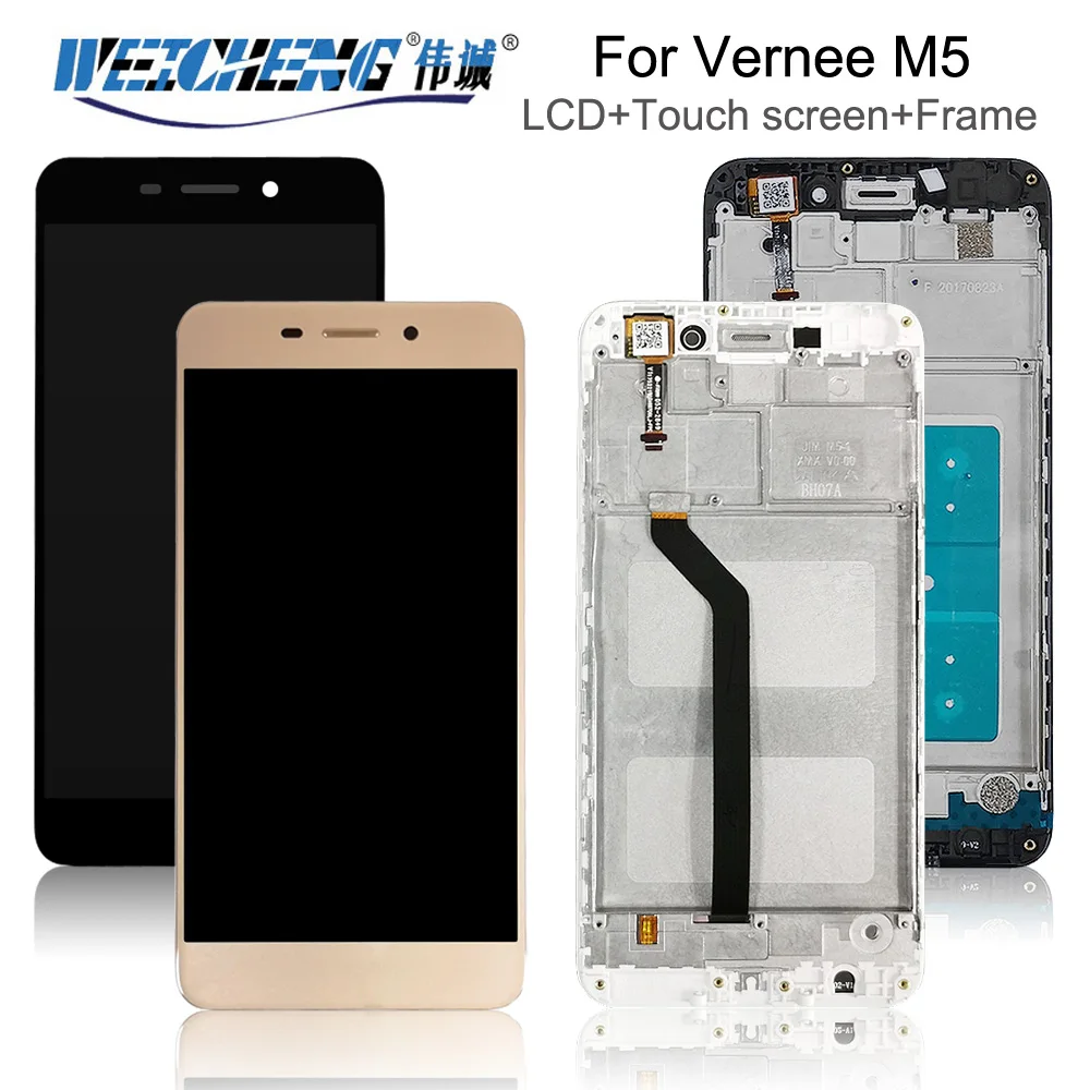ЖК-дисплей 5 2 дюйма для Vernee M5 дигитайзер в сборе с рамкой стекло ремонта телефона