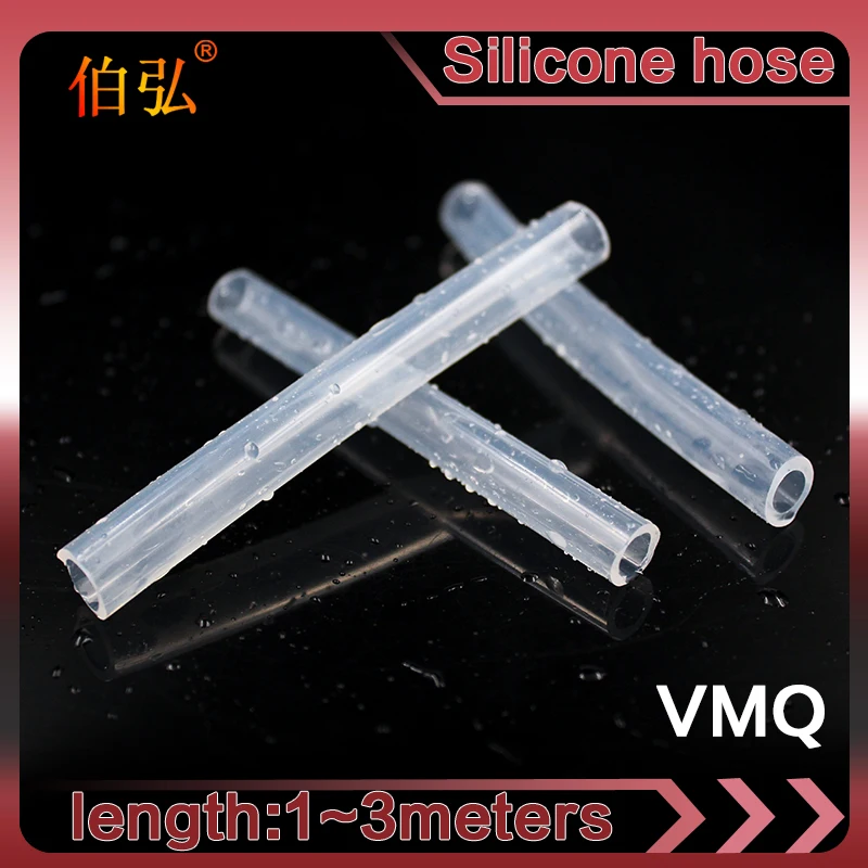 

1M and 3M Free shipping transparent VMQ Food Grade silicone tube antifreeze hose Drinking water pipe ID5 6 8 10 12 14 16 19 25mm