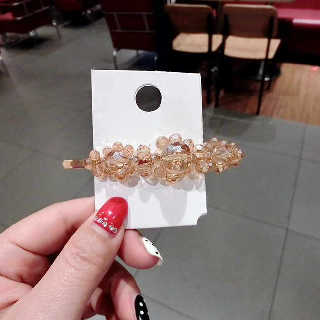 1 Pc/lot Bling Crystal Hair Clip For Women Girls Rhinestone Hairpin Barrette Accessories Gift | Красота и здоровье