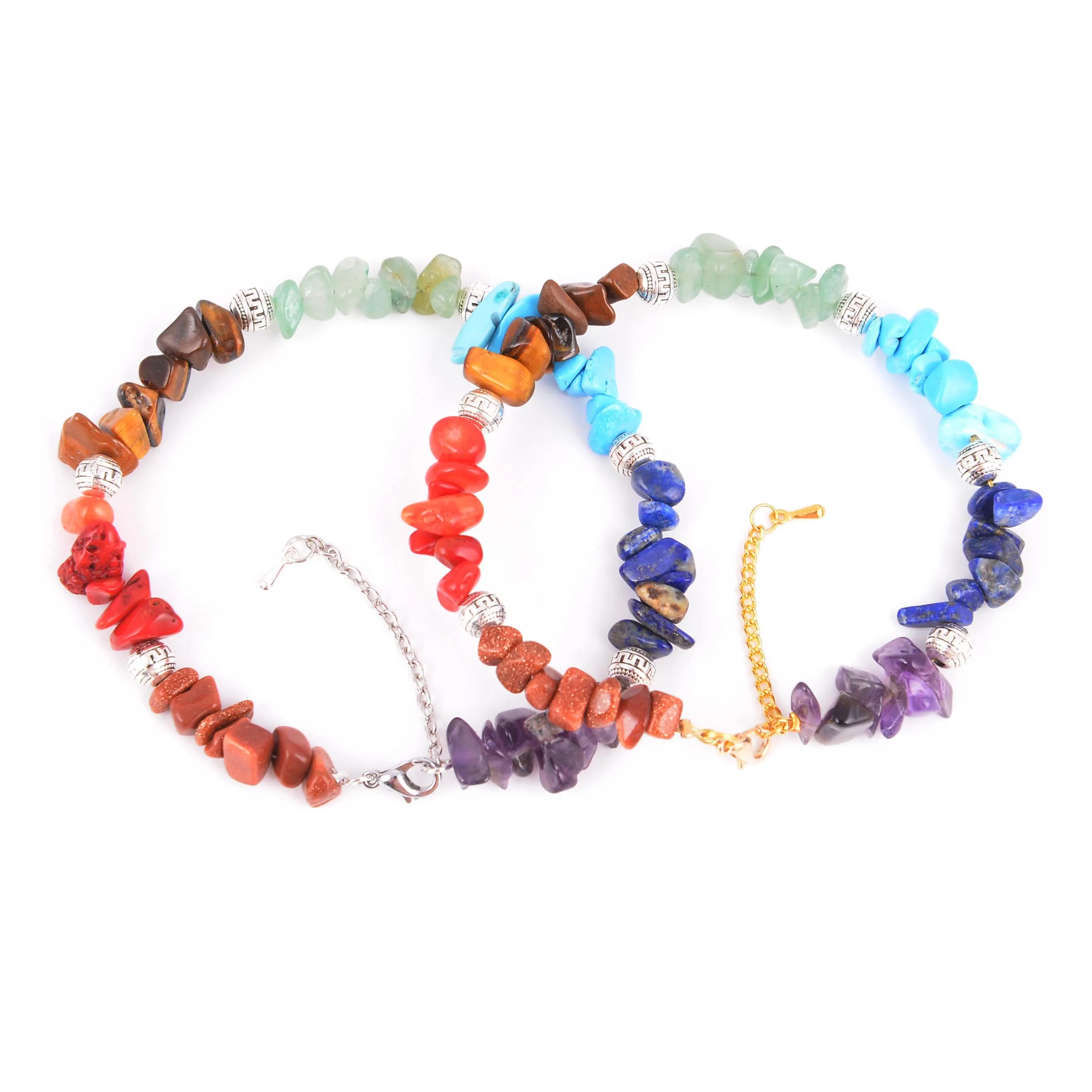 7 Чакра рейки женские браслеты звено цепи застежка Омар Исцеление баланс