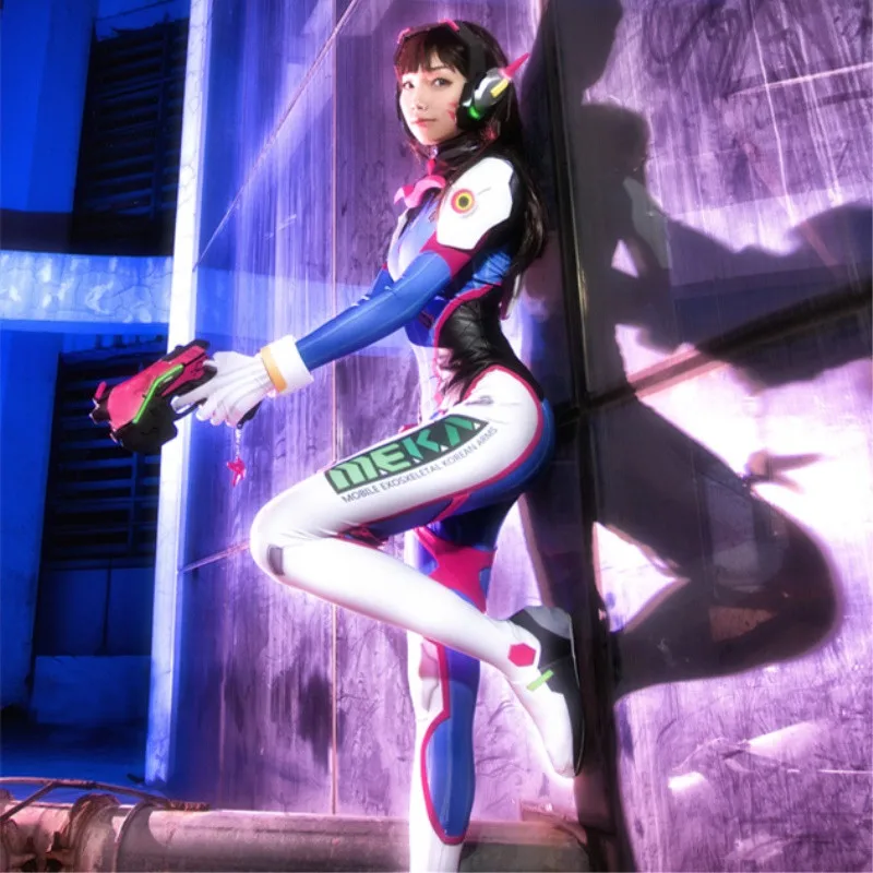 Женский костюм Зентаи D.va цельный из спандекса и лайкры вечерние костюмы на