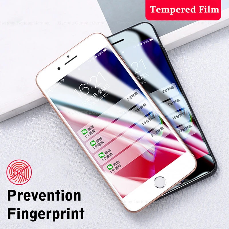 Защитные Противоударные пленки для iPhone 6 6s 7 8 5 5s SE закаленное стекло с полным
