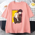Банан рыбы дуется для маленьких мальчиков с принтами футболки для девочек модные удобные футболки уличные подходят тенниска Спортивная футболка с круглым вырезом женские короткий рукав