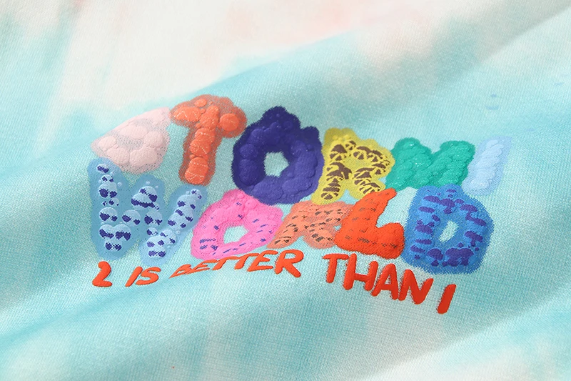 

Harajuku Tie Dye Blue Hooded Sweatshirt Men and Women Stranger Things Print Oversize Hoody Fleece Streetwear Loose Hoodies