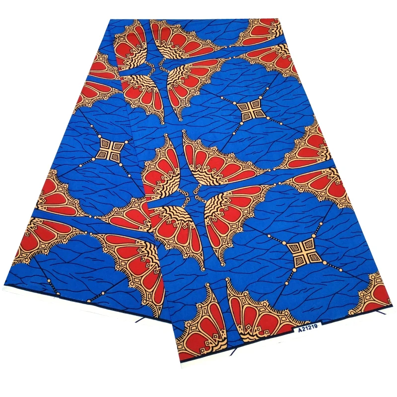 2020 New African Fabric Pure Polyester Umbrella pattern Print Fabric High Quality Veritable Ankara Wax 6Yards