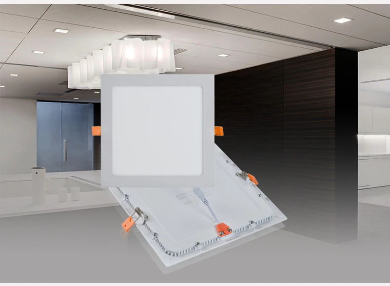 Кругласветильник светодиодная панельная лампа ультратонкая квадратная с