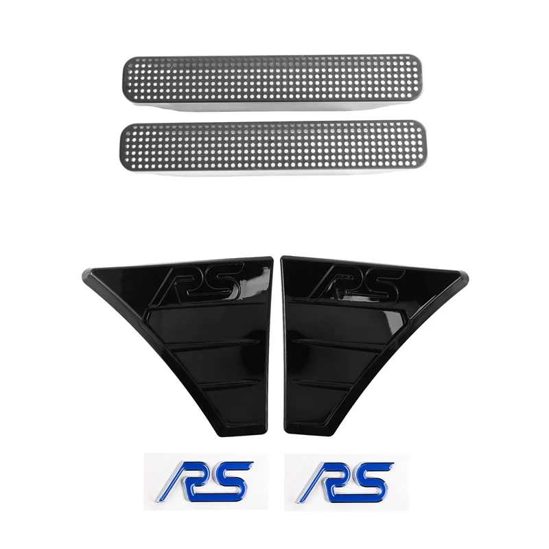 

Rear Under Seat Air Vent Grille Cover with 2Pcs Side Wing Fender Air Flow Intake Vent Trim,for ford Focus MK2 08-17