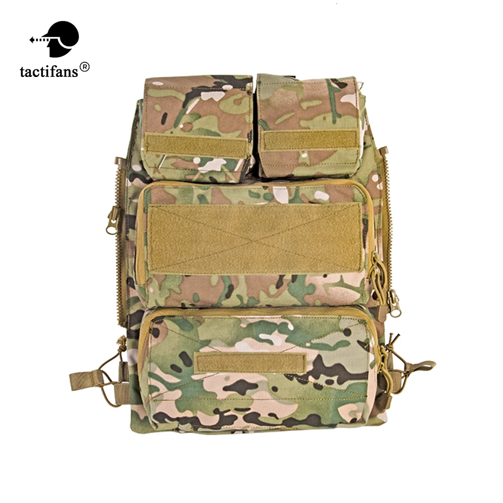 Tactical Zip-on Panel Zipper-on Pouch Hunting Bag Airsoft Molle Plate Carrier For AVS JPC 2.0 CPC Emerson Vest EM7400