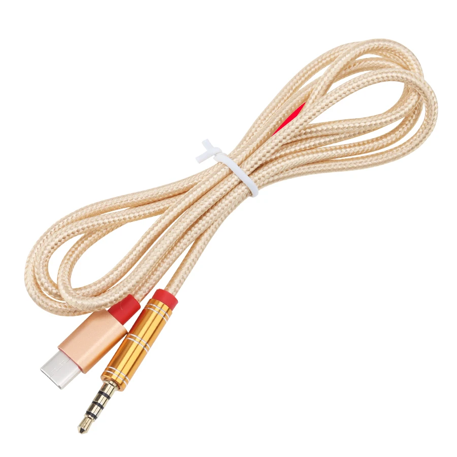 Preise 1M USB Typ C Zu 3,5mm Jack Männlichen Aux Audio Kabel Adapter Für Headset Kopfhörer AUX Kabel Für Samsung Xiaomi Huawei 1000pcs
