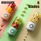 Портативный миксер NIUXILIFE Batidora, электрическая соковыжималка для фруктов, ручная соковыжималка для смузи, блендер, комбайн для перемешивания, соковыжималка