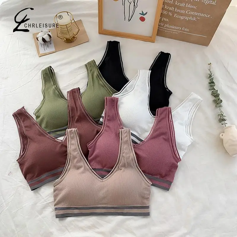 Сексуальный спортивный бюстгальтер с v образным вырезом для женщин новинка 2020