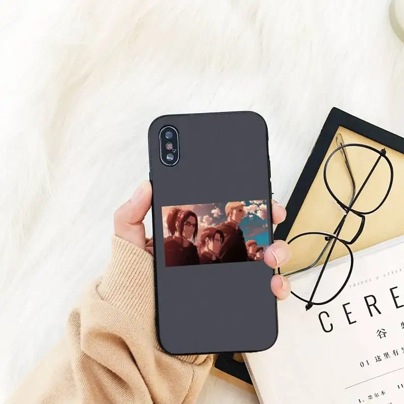 

FHNBLJ attack on titan hanji Phone Case For iPhone 11 8 7 6 6S Plus X XS MAX 5 5S se 2020 11 12pro max iphone xr case
