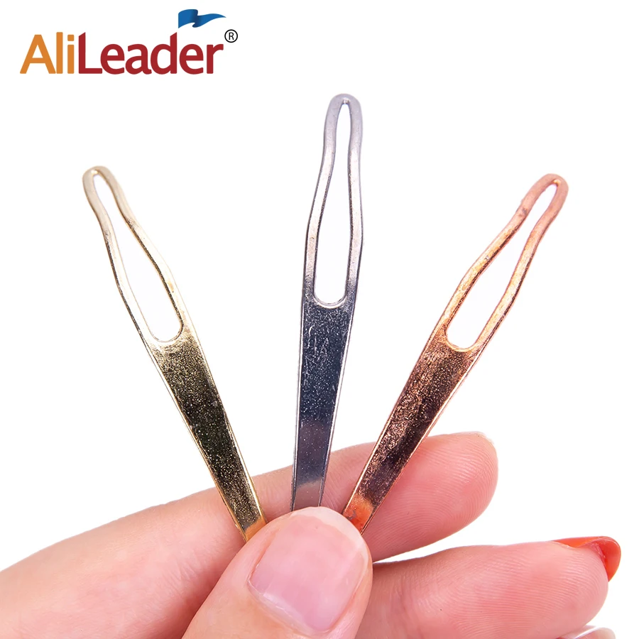 Недорогие соединительные иглы Alileader для дредов, золотые, серебряные соединительные иглы для дредов, вязаные крючки для изготовления париков - изображение