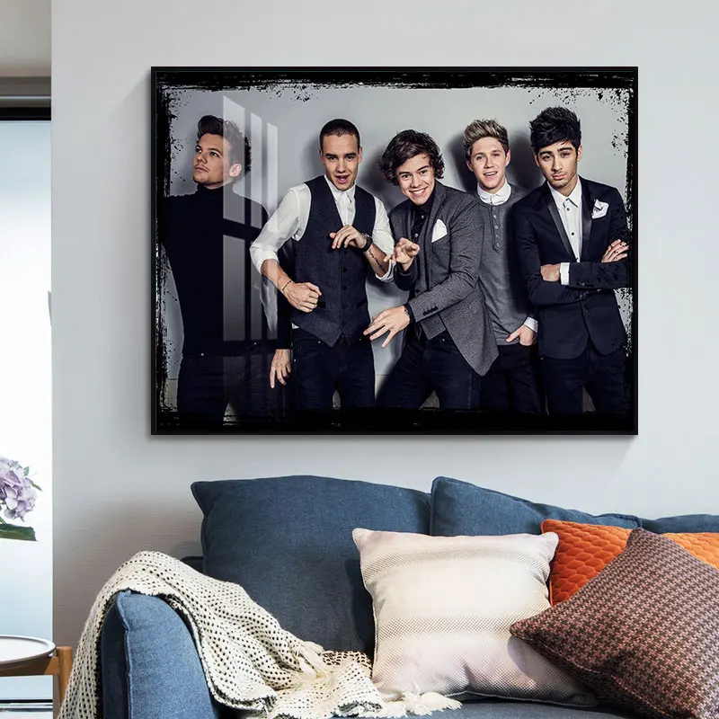 Холст постер из шелковой ткани Custom One Direction домашний декор современная мода @ 20 1005