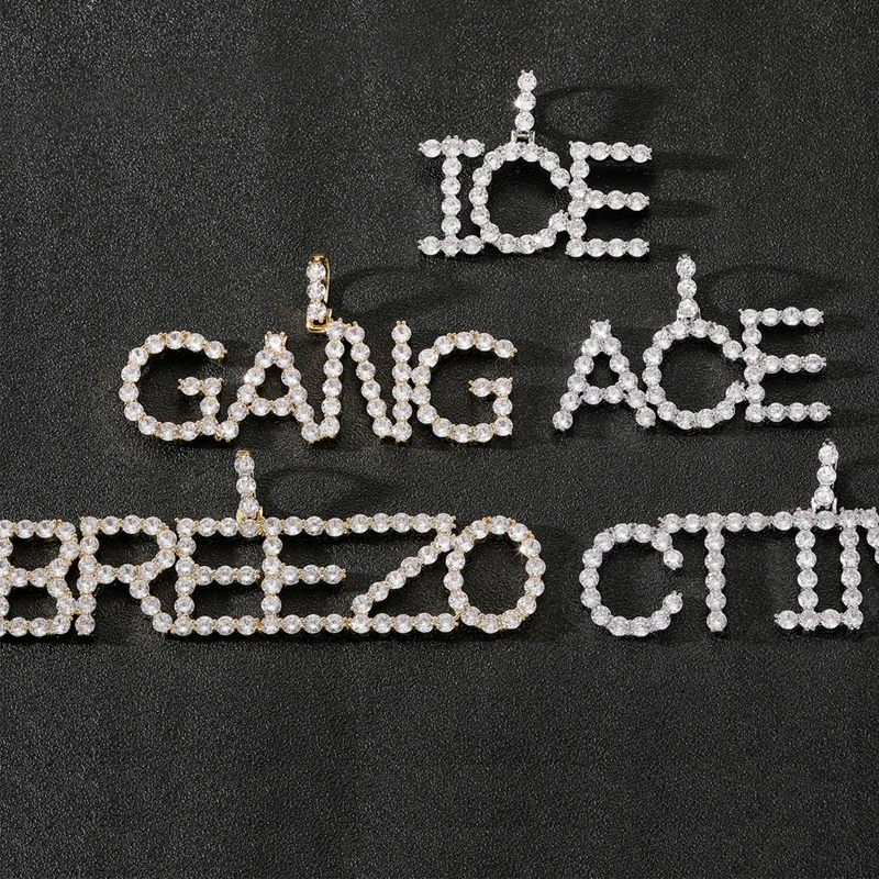 Недорогое ожерелье с именем персонализированное золотое Серебряное большое