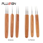 0,5 мм 0,75 мм двойная вязальная игла для Locs бамбуковый Дред вязальный крючок Plussign игла для дредов для косичек 1 шт.лот