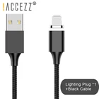! ACCEZZ Магнитный Кабель зарядного устройства для Apple iphone 6 6S 7 8 X XS Plus зарядка 8 Pin планшет для iPad мини телефон кабель для передачи данных