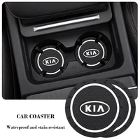 12pcs car styling coaster water cup holder mat decoration for kia rio 3 4 ceed cerato sportage 2011 2018 2019 auto accessories
