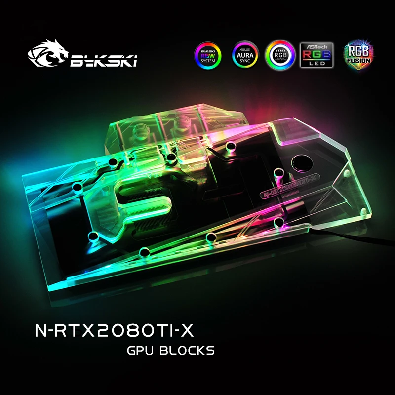 Bykski N RTX2080TI X полное покрытие графическая карта блок водяного охлаждения