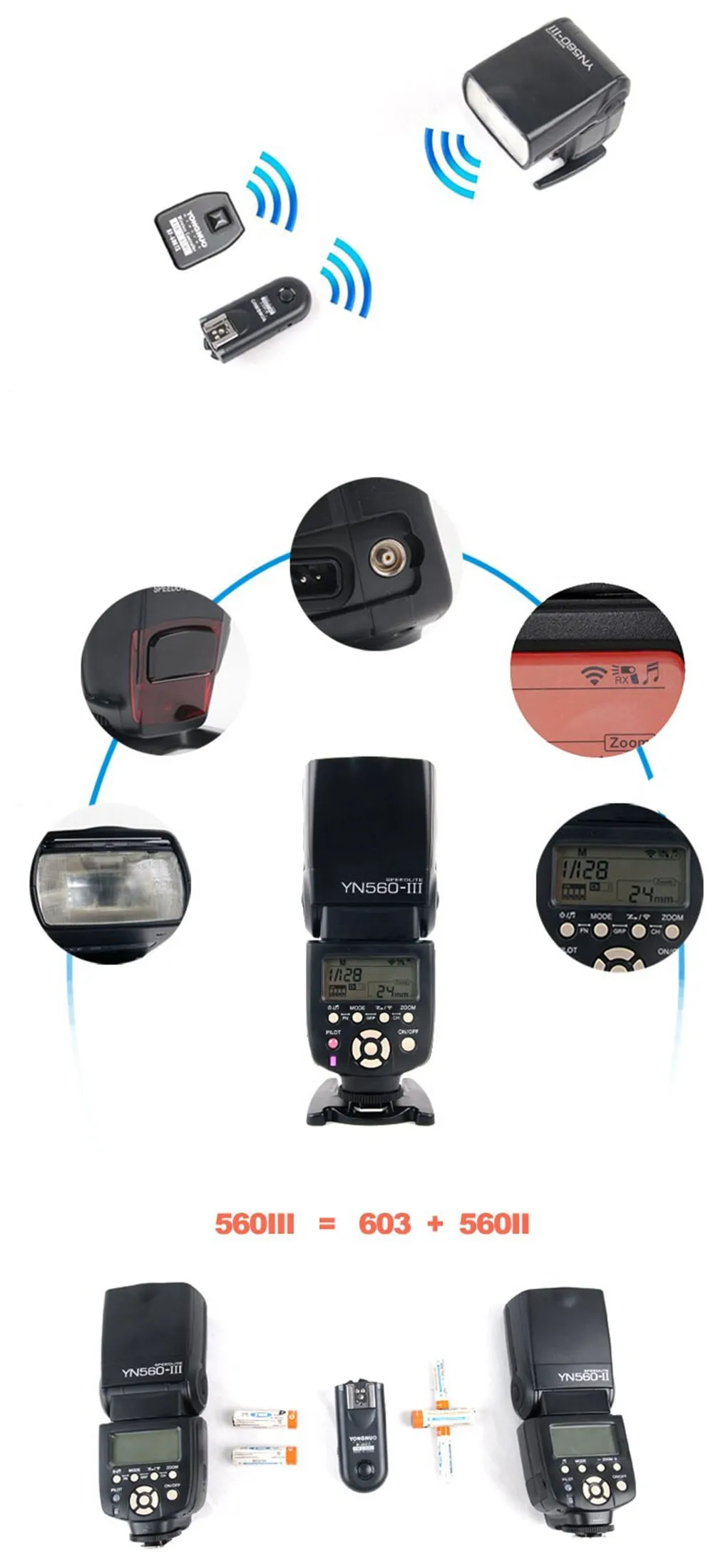 YONGNUO YN 560 III IV Беспроводная основная Вспышка Speedlite для Nikon Canon Olympus Pentax DSLR камера Вспышка Speedlite W подарок
