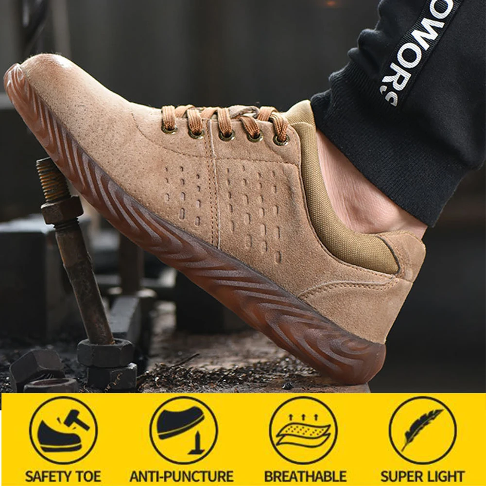 

Work Shoes Steel-toed Anti-smashing Safety Shoes Anti-skid Welding Work Shoes Mens Shoes Work Shoes Mens Safety Shoes